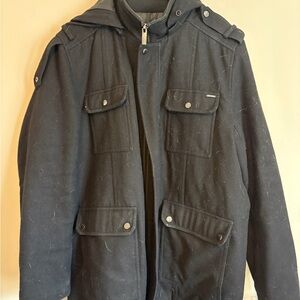 Attention Black Military-Style Jacket